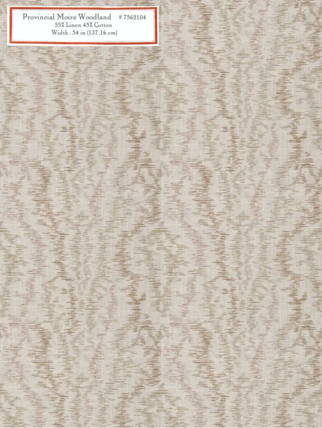 French General Provincial Moire tissu ameublement au mètre vert