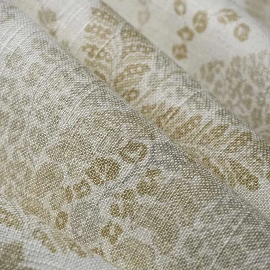 French General Santerre Bisque tissu ameublement lin 137 cm