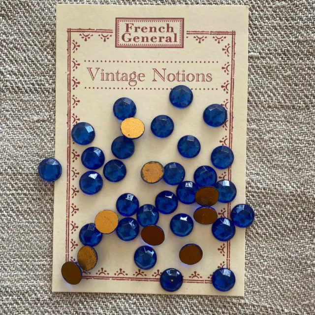 French General saphir cabochons verre ronds 10 mm lot 30