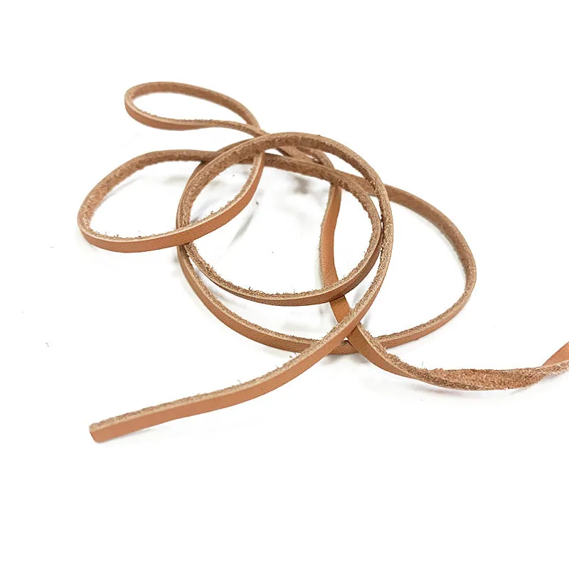 Yoko Saito cordon cuir rond tanné noir 3 mm 90 cm