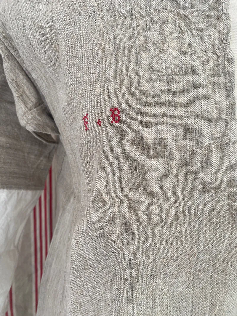 French General Down Dirty chemise ancienne chanvre n°7 taille 8-10