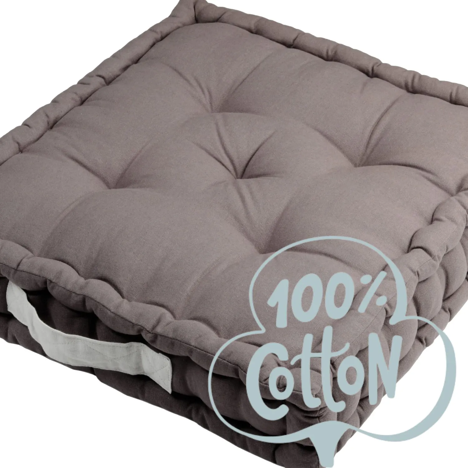 STOF Duo coussin de sol 45x45 gris matelassé