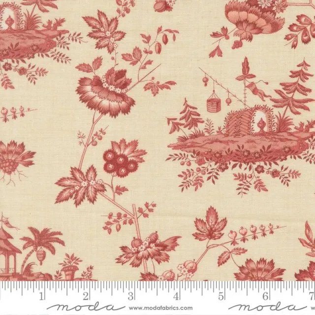 French General Fleur de Paris 13992 11 tissu coton Garance