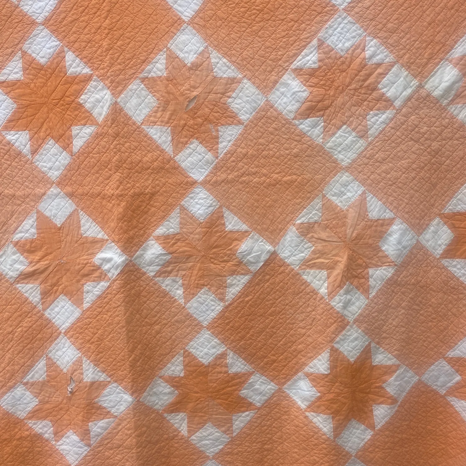 French General quilt ancien étoile 8 branches 185x155 cutter