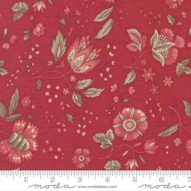 French General Joie de Vivre Rouge 13982 13 tissu coton