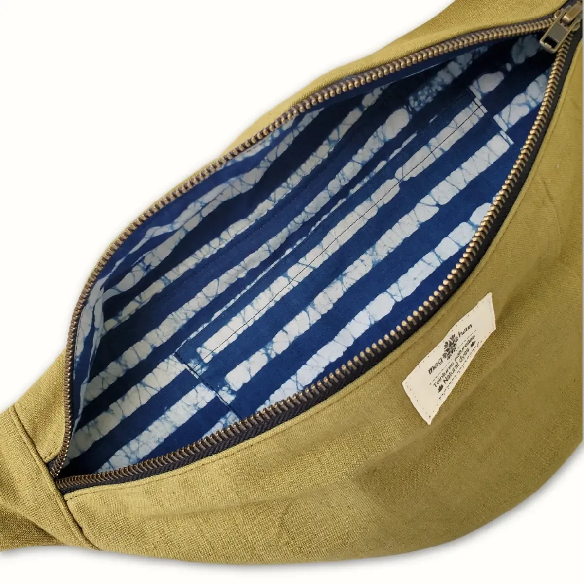 Tribu Indigo banane coton bio kaki grenade indigo 44 cm