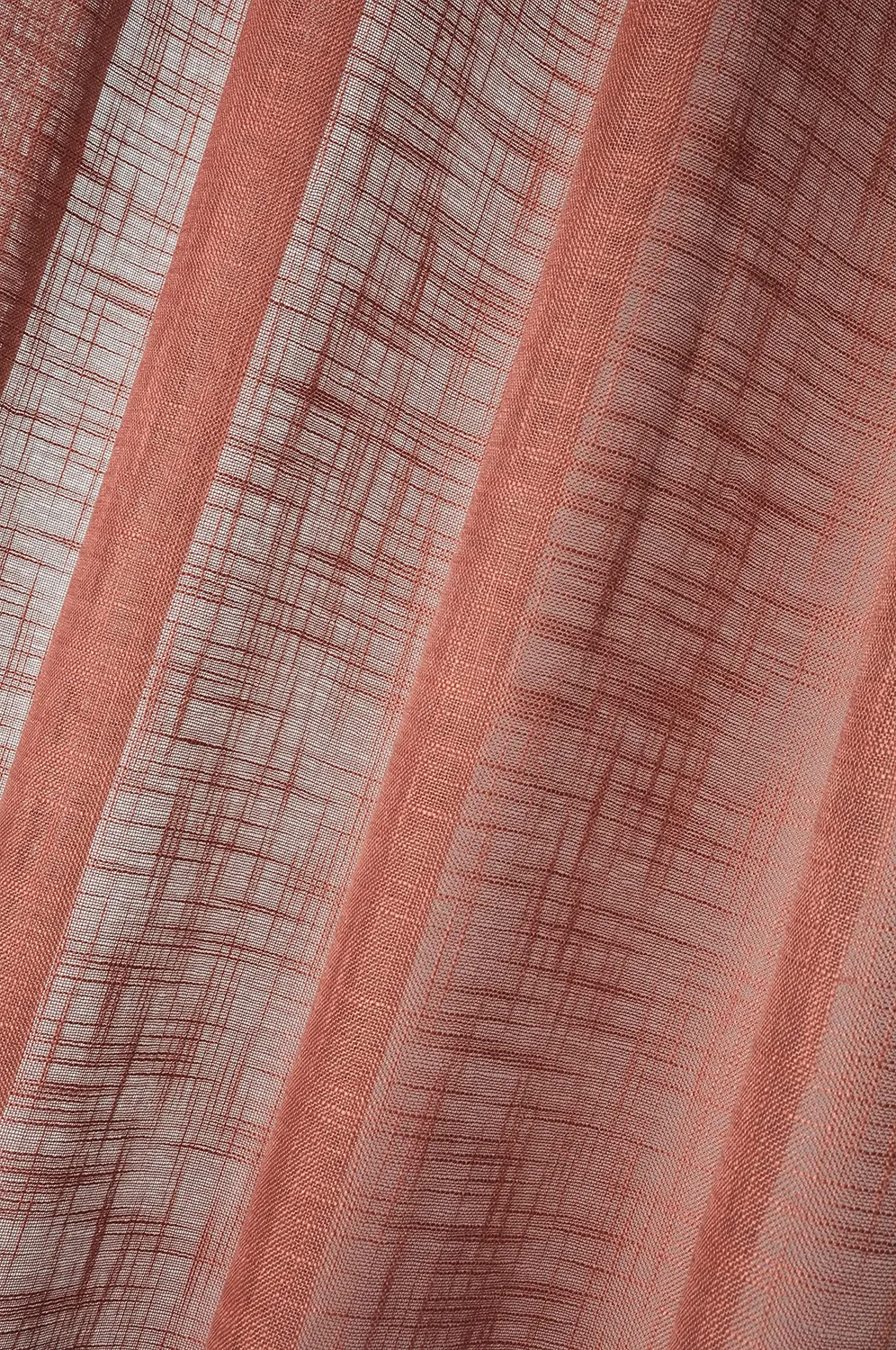 Stof Ontario voile 135x260 terracotta chiné polyester
