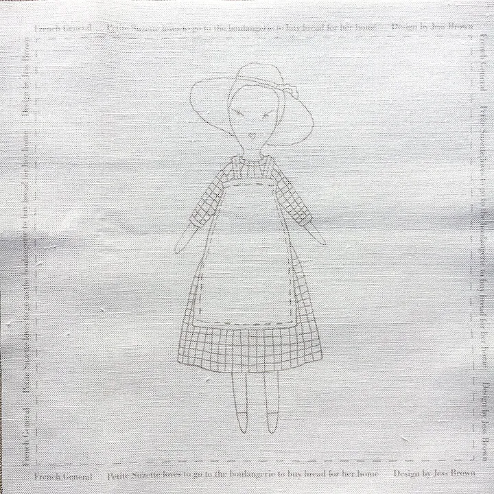 French General Petite Suzette kit broderie lin fille