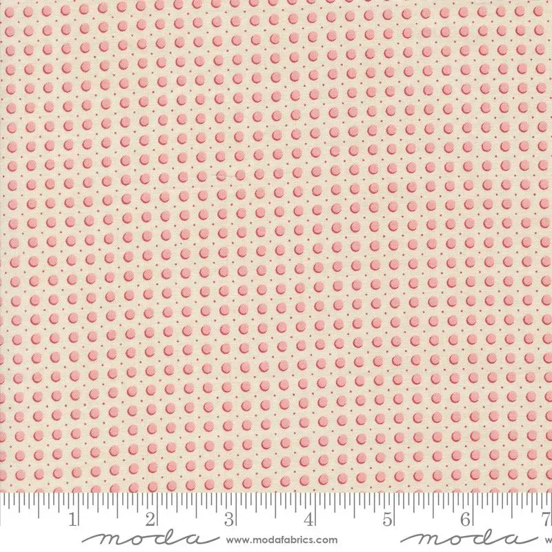 French General Rouenneries Trois 13968 11 tissu coton rose au mètre