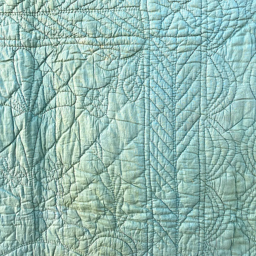 French General Boutis floral français quilt ancien 62x48