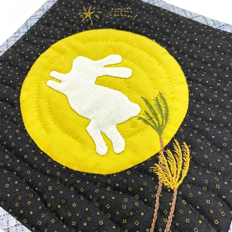 Yoko Saito Mini Tapestry Moon Rabbit kit tapisserie 21,5 cm