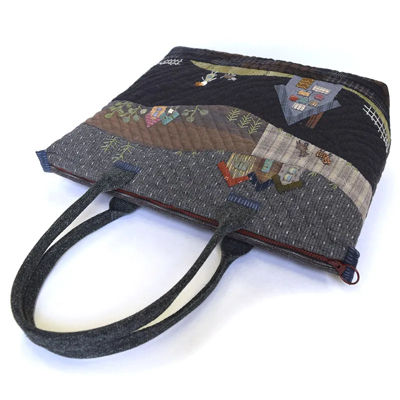 Yoko Saito House Tote Bag kit sac zippé appliqué 35cm