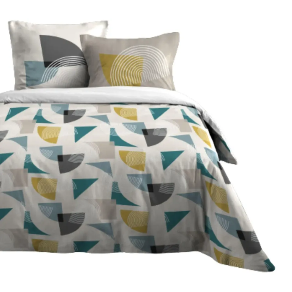 STOF Minnesota parure housse couette 240x220 bleu vert