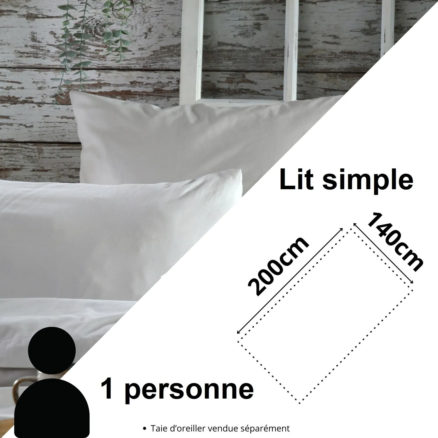 STOF Elysée housse de couette 140x200 lin percale coton