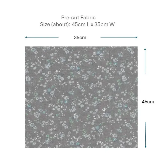 Yoko Saito 2026-05-A01 coupon coton fleurs bleues 45x35