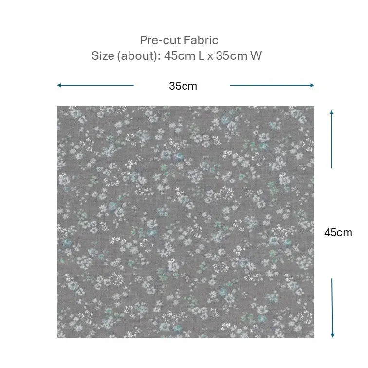 Yoko Saito 2026-05-A01 coupon coton fleurs bleues 45x35