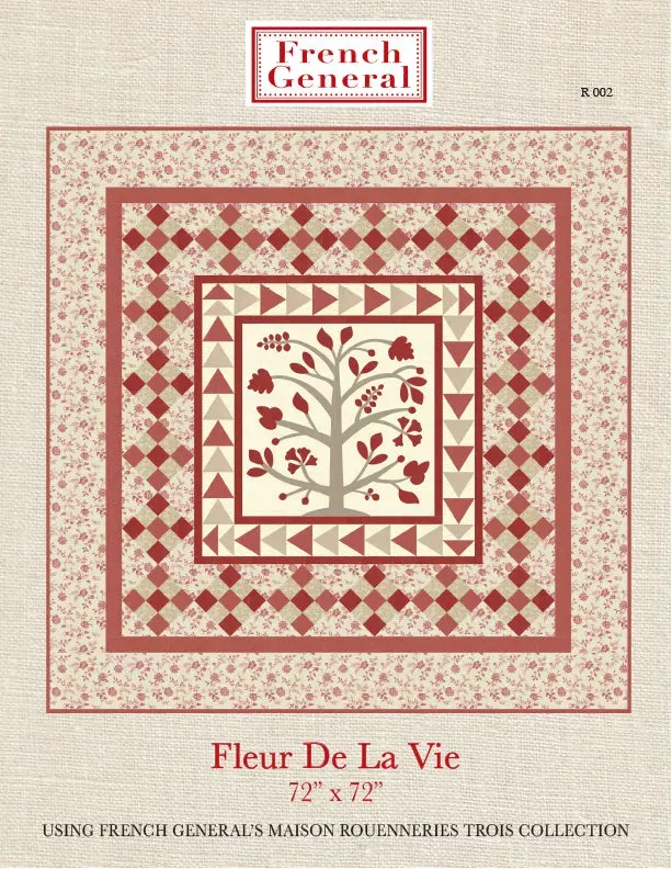 French General Rouenneries Trois patron quilt Fleur De La Vie