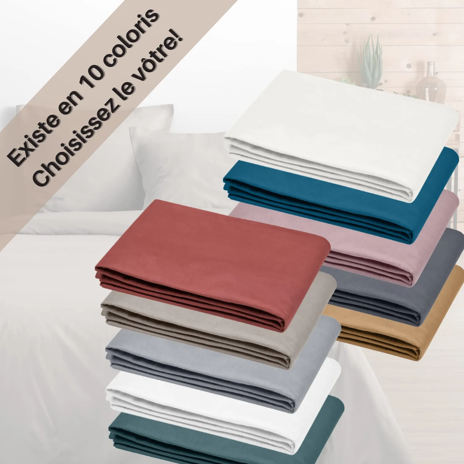 STOF Eden drap plat 240x300 cm lin coton