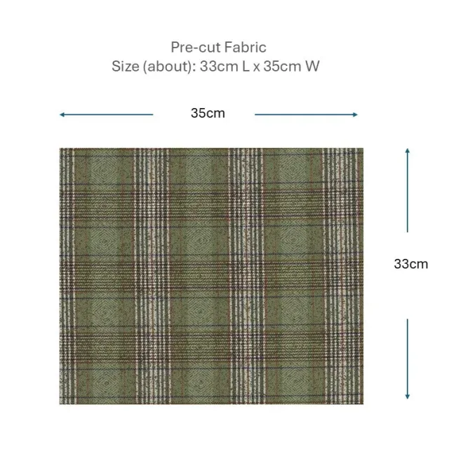 Yoko Saito 2026-06-A05 coupon tissu coton 33x35 cm vert