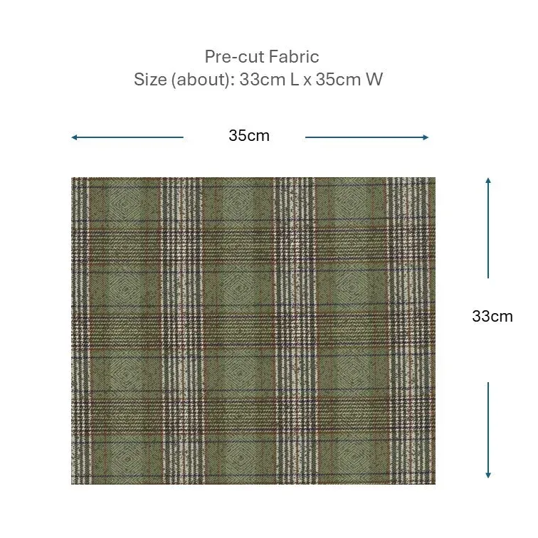 Yoko Saito 2026-06-A05 coupon tissu coton 33x35 cm vert
