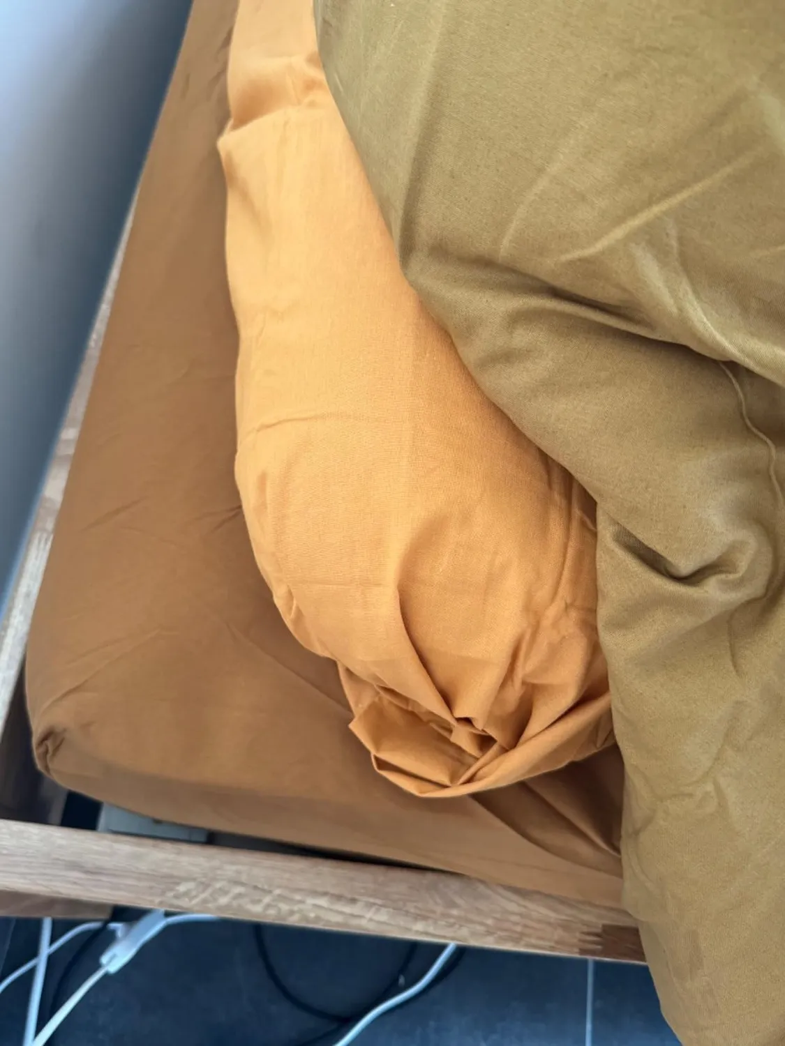 STOF Eden taie de traversin 45x185 curry coton