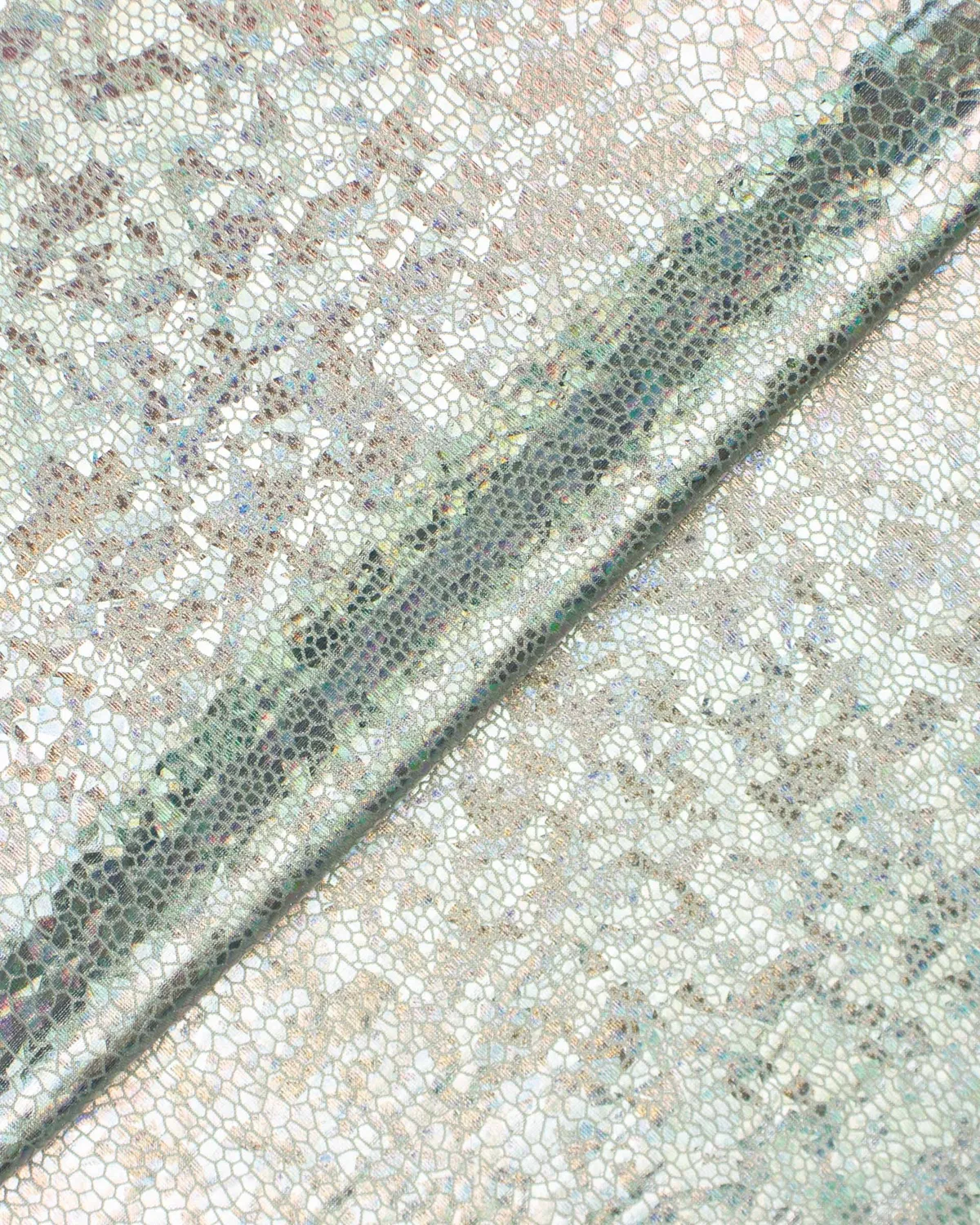 Tissushop Écailles tissu élasthanne argent 1 mètre