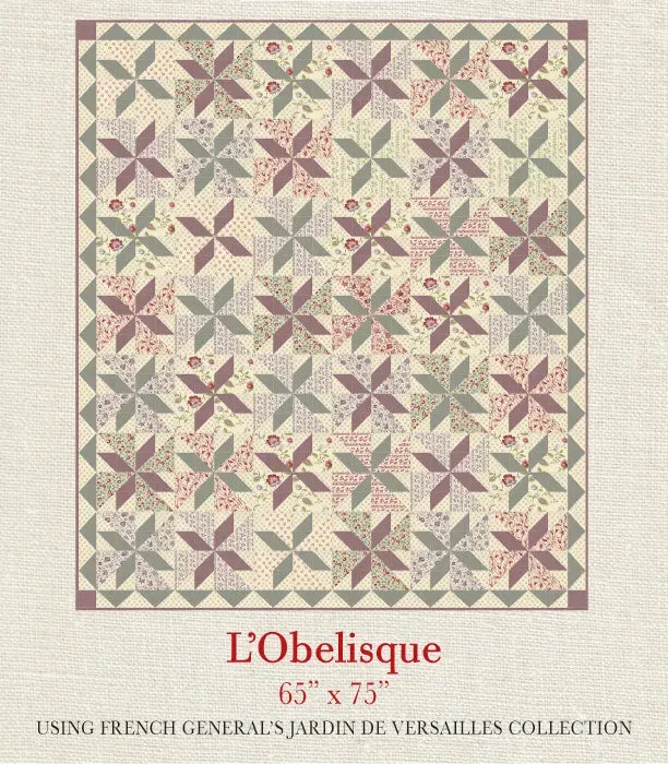 French General Jardin de Versailles L'Obelisque patron quilt