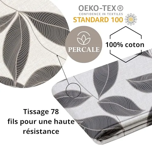 STOF Matisse housse de couette 260x240 noir percale
