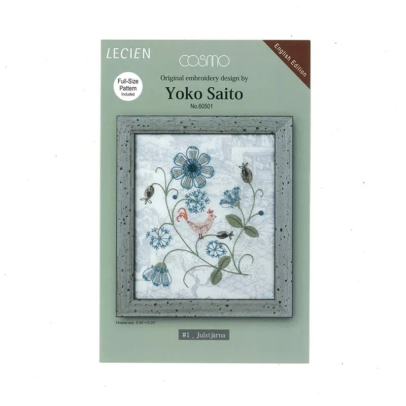 Yoko Saito kit broderie fleurs scandinaves 21x27 cm