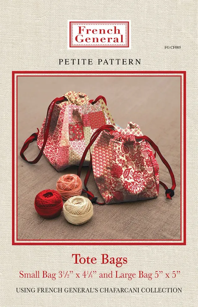 French General Chafarcani patron tote bag coton rouge