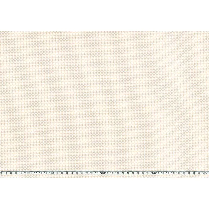 Yoko Saito 2026-02-A05 coupon tissu carreaux beige 33x35 cm