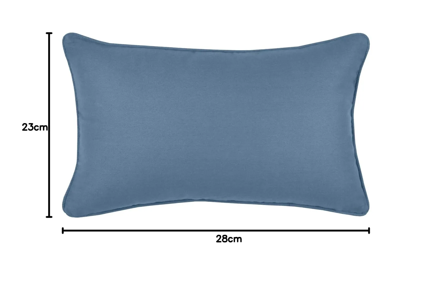 Stof Oxford coussin 30x50 bleu orage satin coton