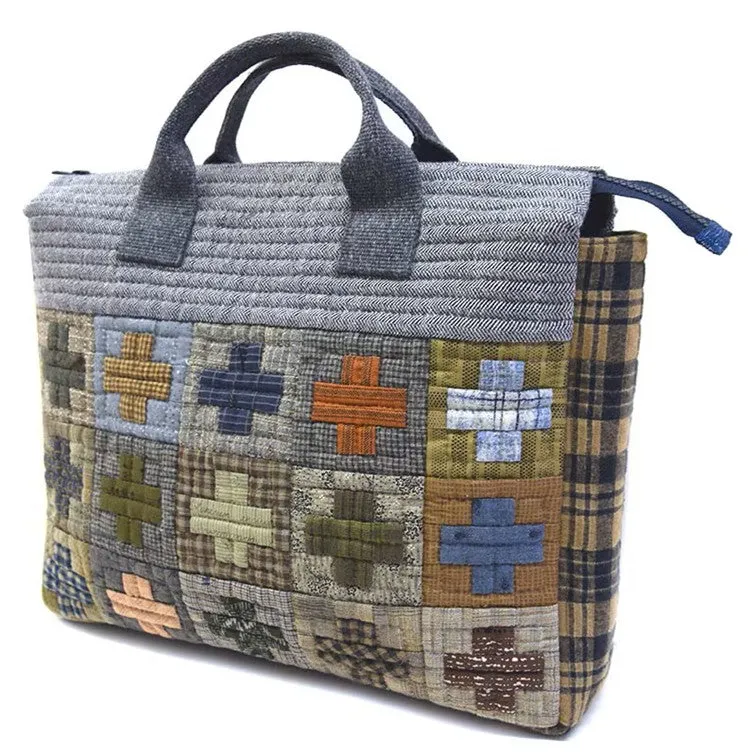 Yoko Saito Cross Pattern kit sac patchwork croix 30x35 cm