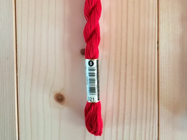 La Croix et La Manière Coton perlé n°5 Rouge fil 25m n°321