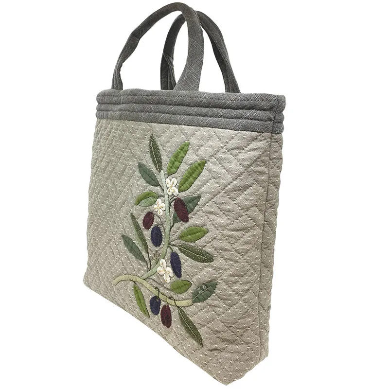 Yoko Saito Olive Fruit Tote Bag kit couture appliqué