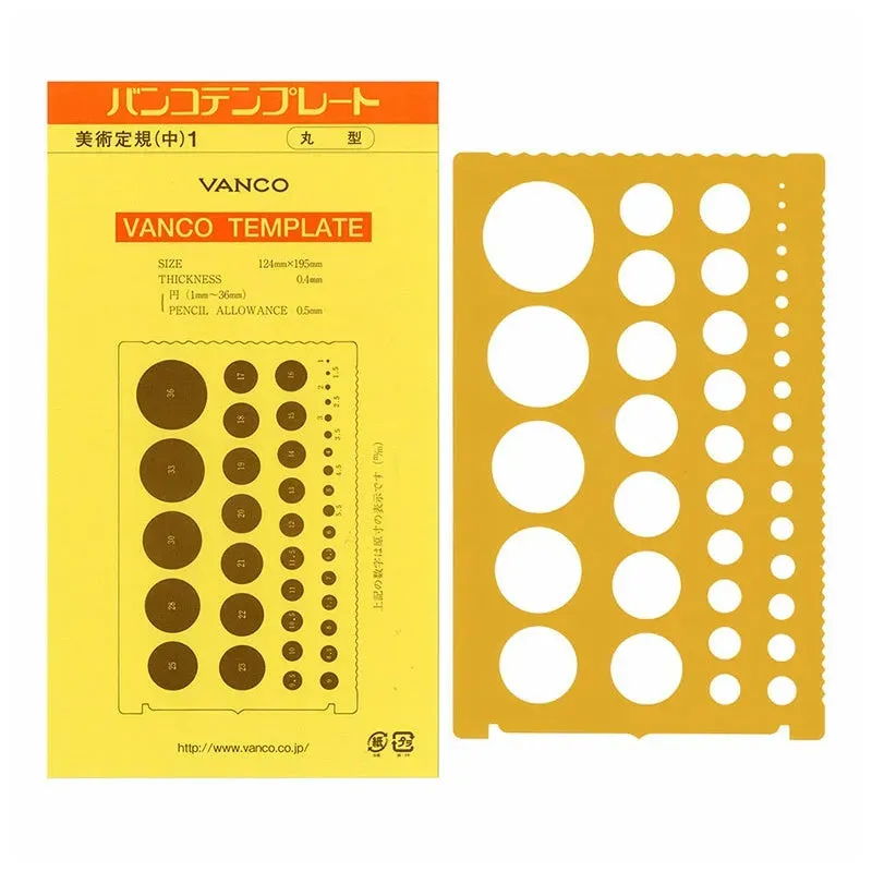 Yoko Saito Banco gabarit cercles 1-36 mm patchwork
