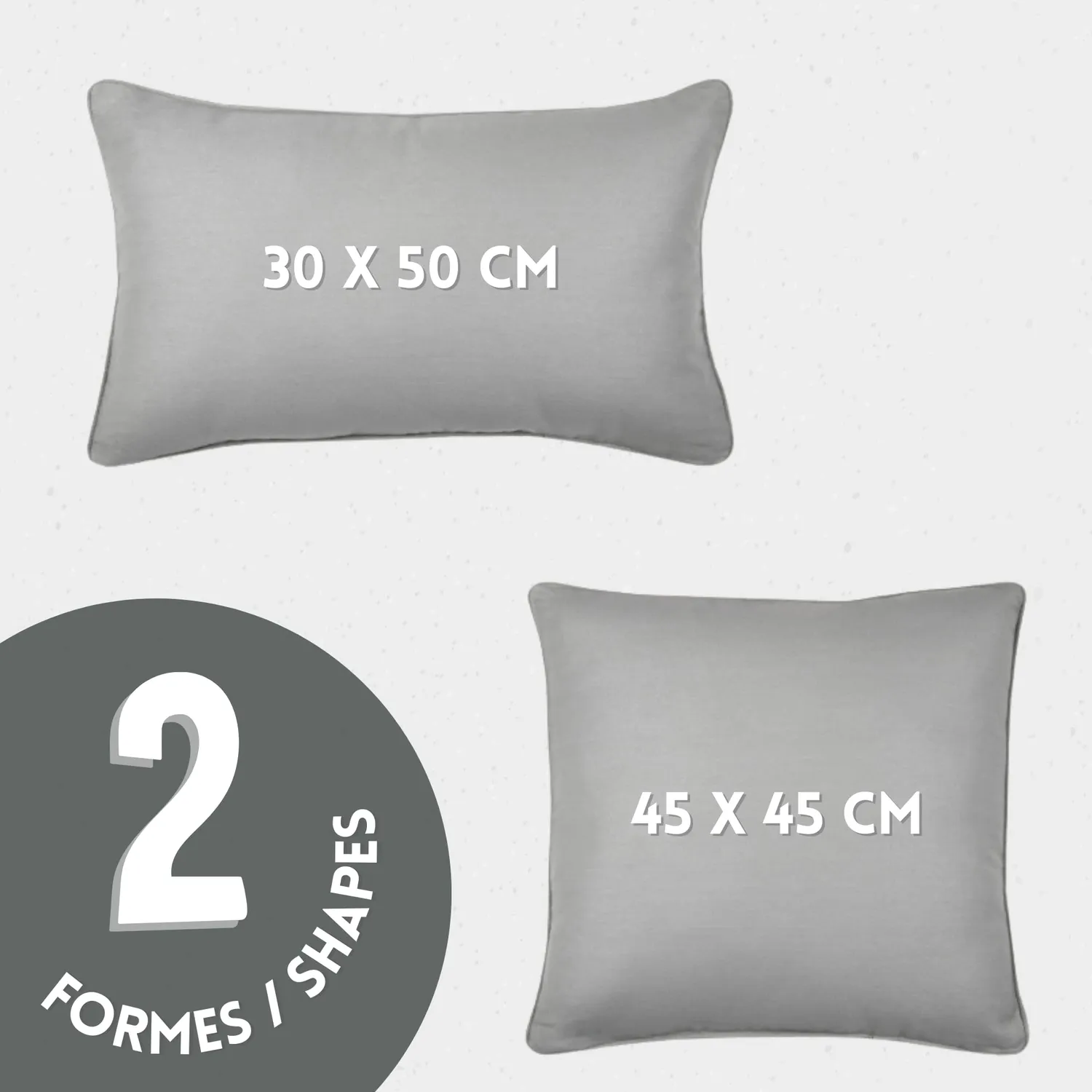 Stof Oxford coussin 45x45 sauge satin de coton