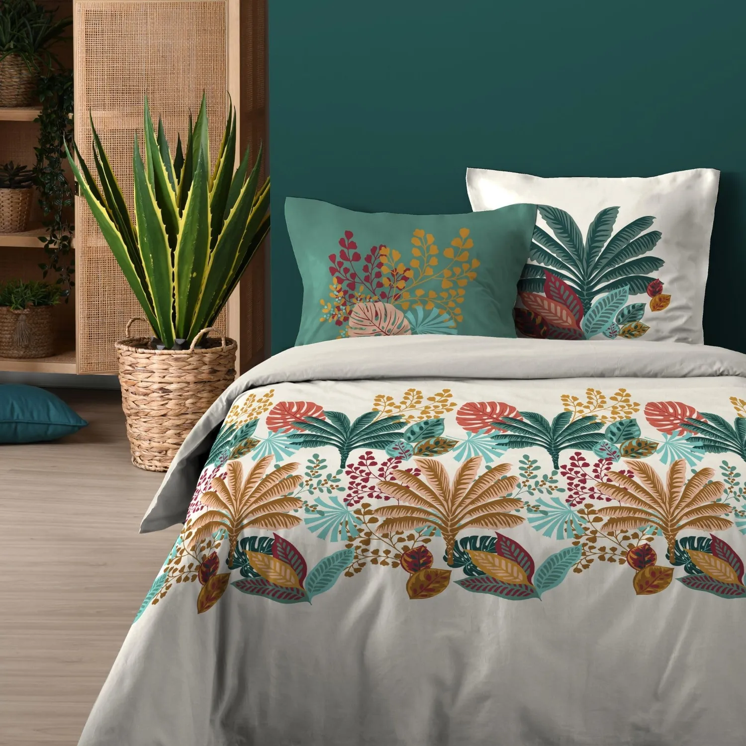 Stof Djibouti housse couette 240x220 multicolore coton taies