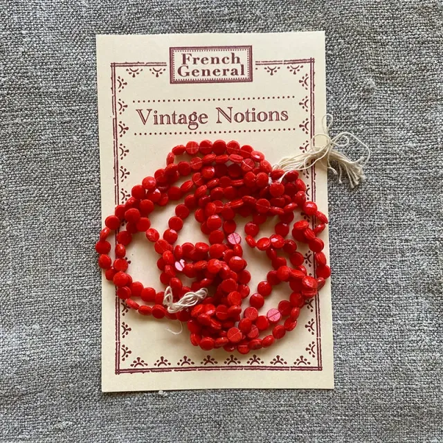 French General perles verre rouge cerise 5 mm 10 brins
