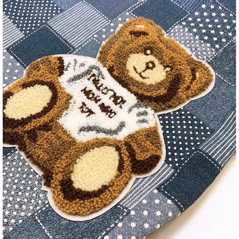 Yoko Saito Bear Bag kit sac motif ours toile denim