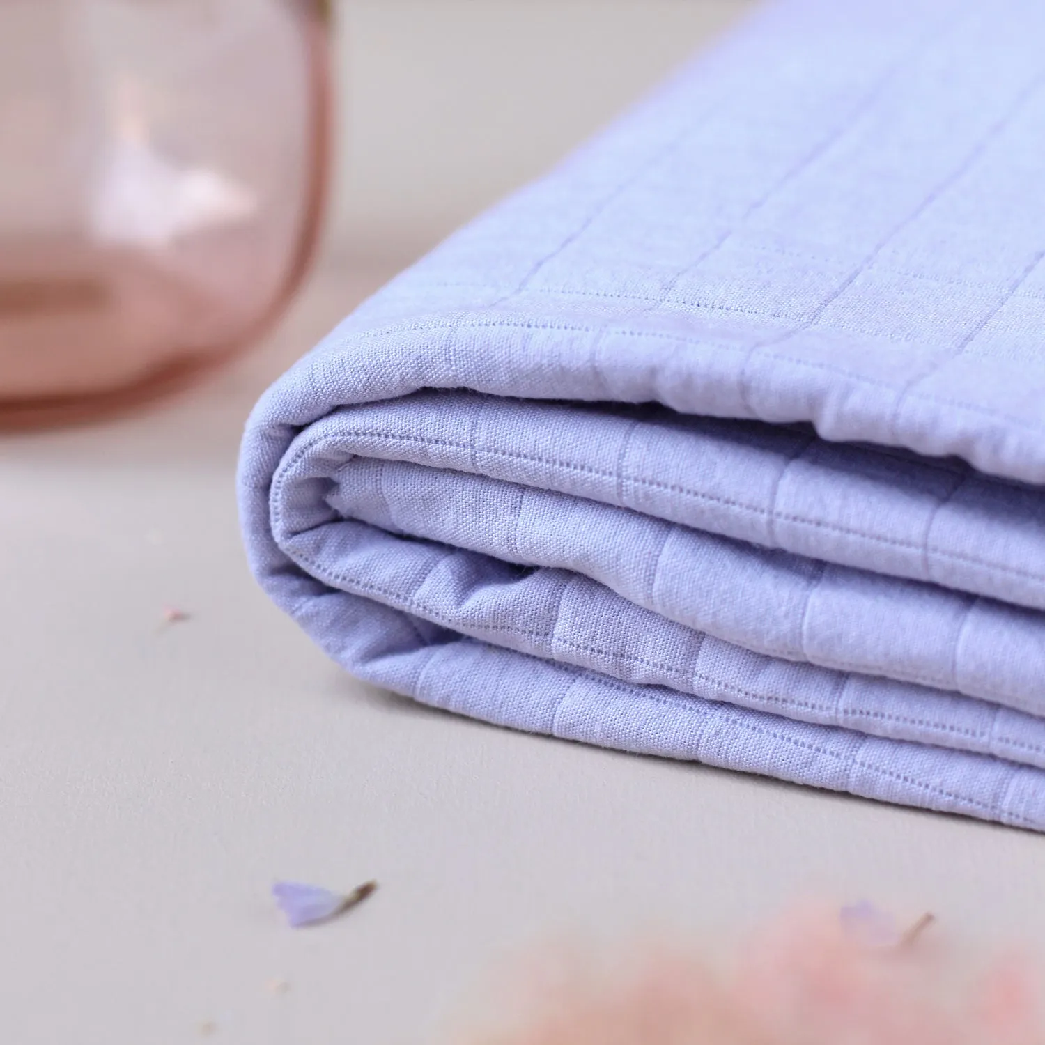 La Maison Naïve Matelassé Mauve tissu coton uni matelassé