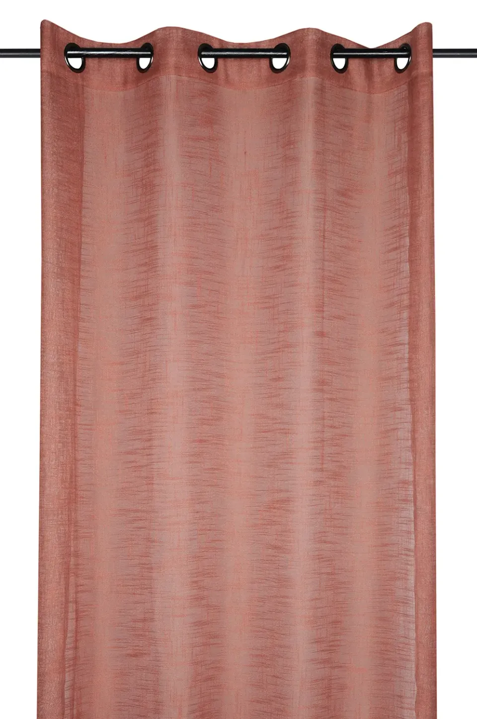 Stof Ontario voile 135x260 terracotta chiné polyester