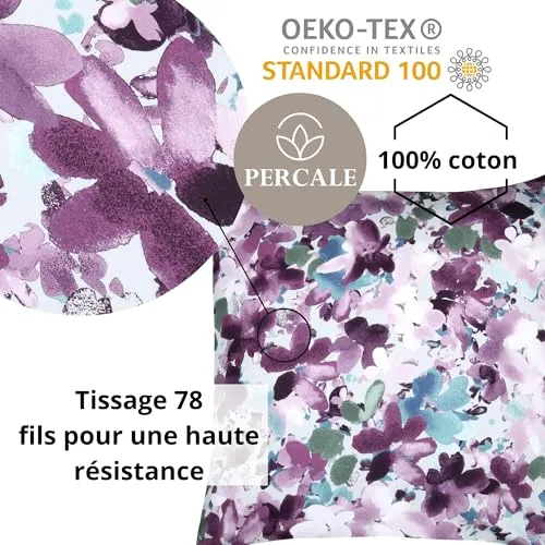 STOF Pervenche taie d'oreiller 63x63 rose percale