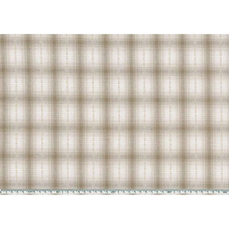 Yoko Saito 2026-04-A09 tissu carreaux coton au mètre beige