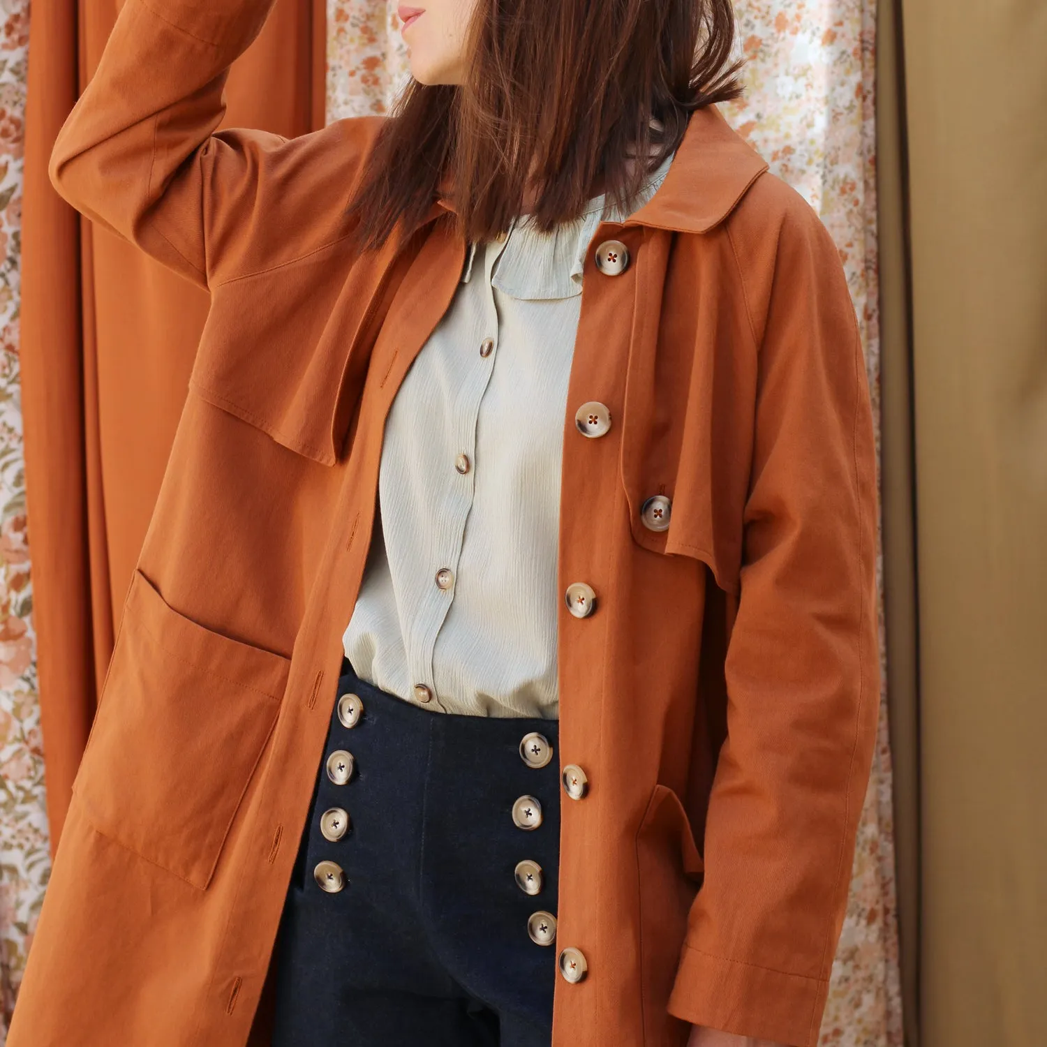 La Maison Naïve gabardine twill légère cannelle tissu coton