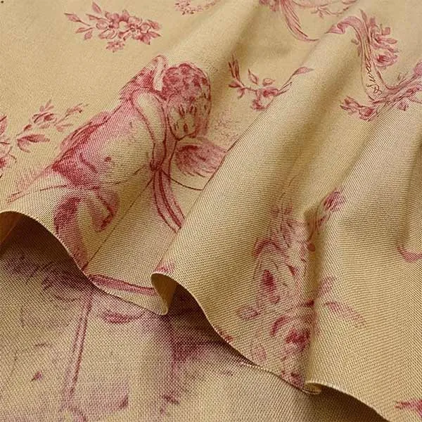 Yoko Saito web2601-A03 tissu coton beige foncé au mètre anges