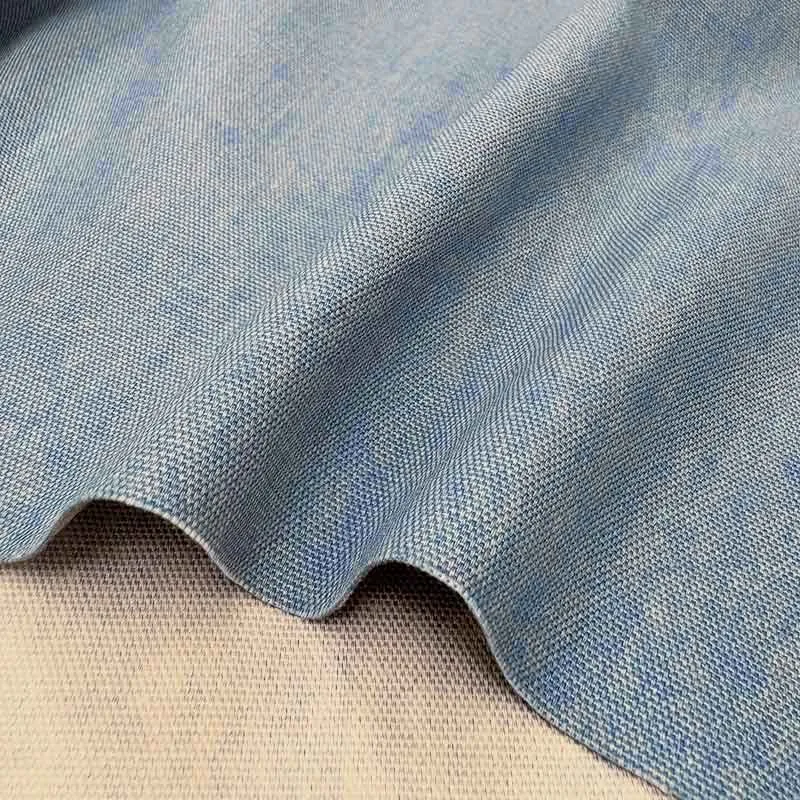 Yoko Saito tissu oxford coton effet denim au mètre