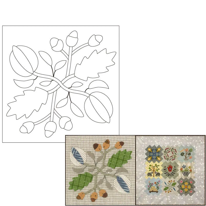 Yoko Saito Baltimore patron tapisserie appliqué 78cm