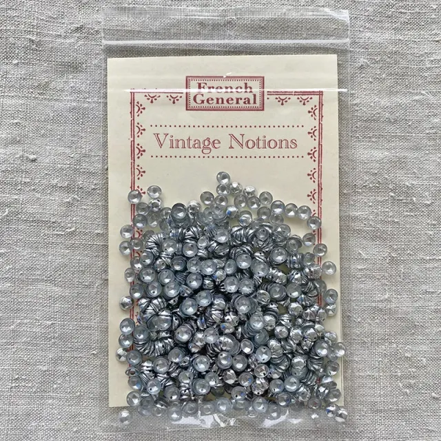 French General Vintage paillettes bombées argent lot 1000 couture