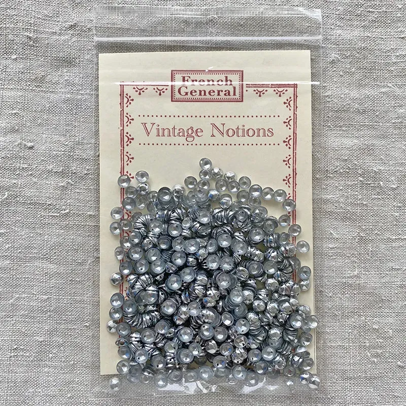 French General Vintage paillettes bombées argent lot 1000 couture